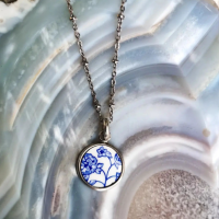 Vendu -Collier porcelaine et argent 925 VENDU