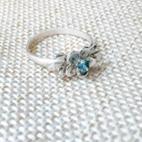 bague argent fleur 