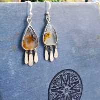 VENDU Boucles d'oreilles Agate dendritique